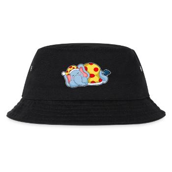Elefant Schlafen Schlafanzug - Kinder Bucket Hat - Schwarz - Vorne