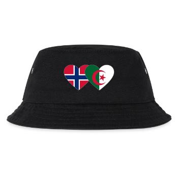 Norway Algeria Flag Heart - Kids’ Bucket Hat - black - Front