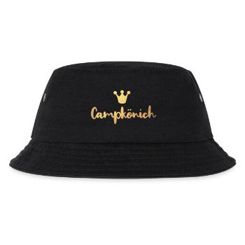 Camping King Gold Camper Luxury Glamping Crown - Kids’ Bucket Hat - black - Front