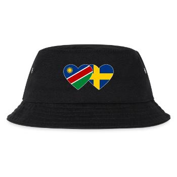 Namibia Sweden Flag Heart - Kids’ Bucket Hat - black - Front