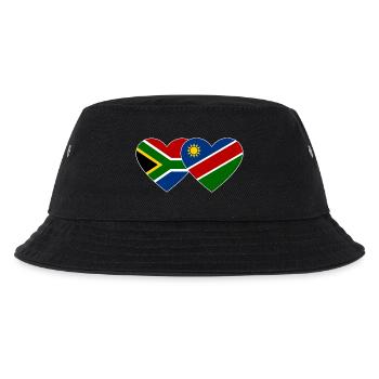 South Africa Namibia Flag Heart - Kids’ Bucket Hat - black - Front