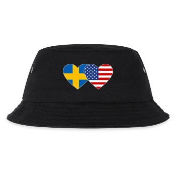 Suède États-Unis Drapeau Coeur - Bob Enfant - noir - Devant