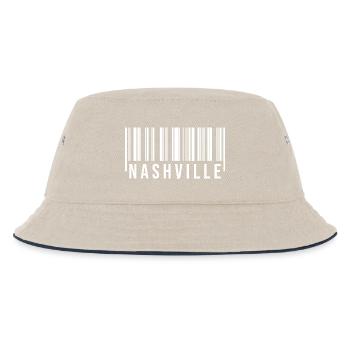 Nashville Barcode - Kinder Bucket Hat - Natur/Navy - Vorne