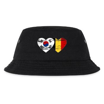 Corée du Sud Belgique Drapeau Coeur Utilisé - Bob Enfant - noir - Devant