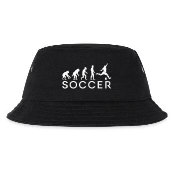 Fußball Evolution Soccer Mannschaft EM WM 2024 - Kinder Bucket Hat - Schwarz - Vorne