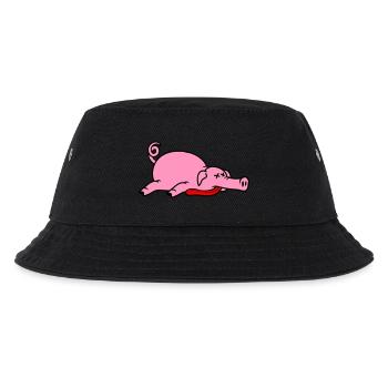 Unconscious Dead Pig Cricket Eating Meat - Kids’ Bucket Hat - black - Front