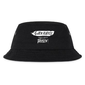 Guter Kaffee Schmeckt Auch Aus Hässlichen Tassen - Kinder Bucket Hat - Schwarz - Vorne