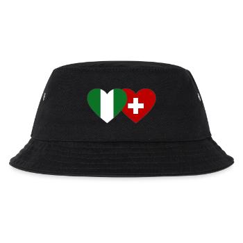 Nigeria Suisse Drapeau Coeur - Bob Enfant - noir - Devant