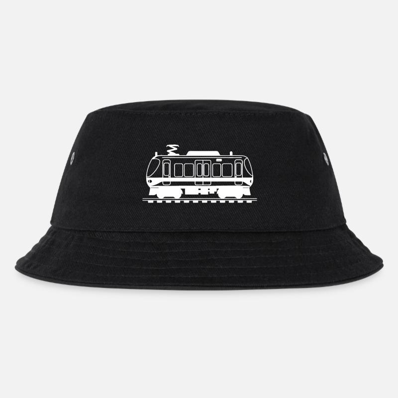 Eisenbahn Zeichnung - Kinder Bucket Hat - Schwarz