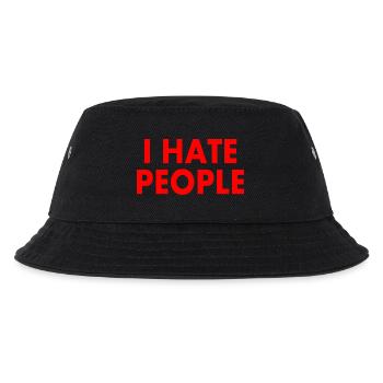 I hate people - Kinder Bucket Hat - Schwarz - Vorne