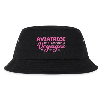 Weltenbummler mit Leidenschaft für das Reisen - Kinder Bucket Hat - Schwarz - Vorne