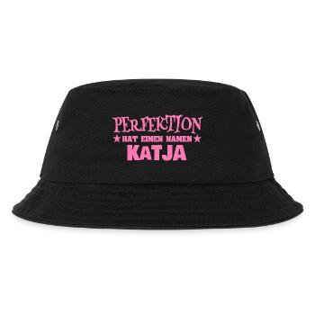 Frauenname Katja - Kinder Bucket Hat - Schwarz - Vorne