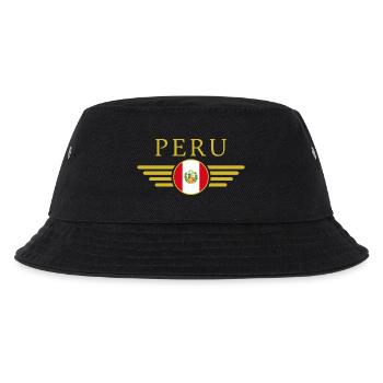 Ich liebe Peru, Stil Design T-Shirt, Kleidung - Kinder Bucket Hat - Schwarz - Vorne