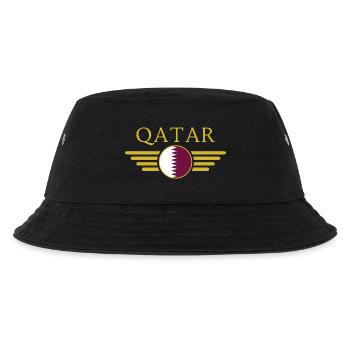 Ich liebe Katar, Eleganz Stil Design T-Shirt - Kinder Bucket Hat - Schwarz - Vorne