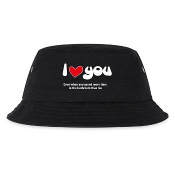 I Love You - Lustige Zitate Paare NEU 28 - Kinder Bucket Hat - Schwarz - Vorne