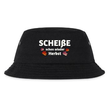 Der Herbst ist da lustiger Spruch - Kinder Bucket Hat - Schwarz - Vorne