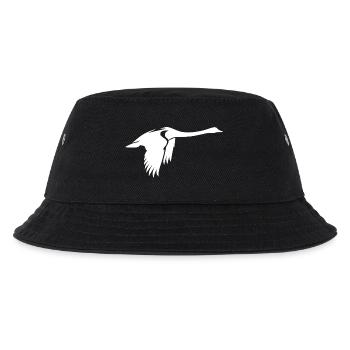 Eleganter fliegender Schwan - Kinder Bucket Hat - Schwarz - Vorne