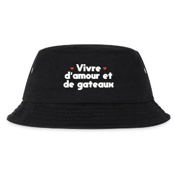 Vivre d'amour et de gateaux - Bob Enfant - noir - Devant