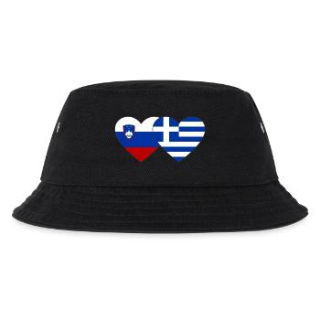 Slovénie Grèce Drapeau Coeur - Bob Enfant - noir - Devant