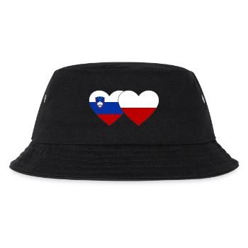 Slovénie Pologne Drapeau Coeur - Bob Enfant - noir - Devant