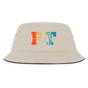 Heartbeat retro physical therapist - Kids’ Bucket Hat - ecru/navy - Front