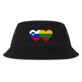 Slovénie Lituanie Drapeau Coeur - Bob Enfant - noir - Devant