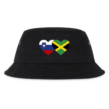 Slovénie Jamaïque Drapeau Coeur - Bob Enfant - noir - Devant