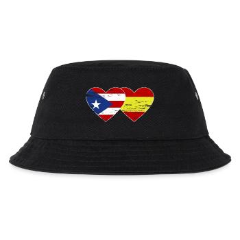 Costa Rica Spanien Flagge Herz used - Kinder Bucket Hat - Schwarz - Vorne