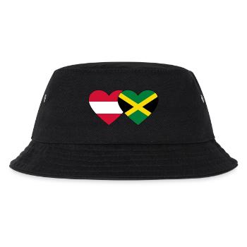 Autriche Jamaïque Drapeau Coeur - Bob Enfant - noir - Devant