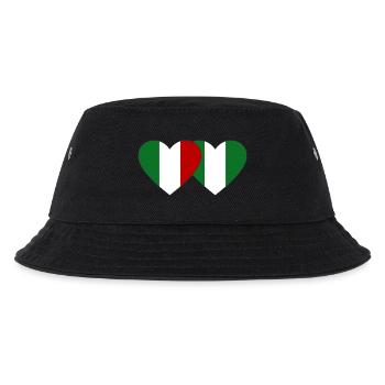 Italie Nigeria Drapeau Coeur - Bob Enfant - noir - Devant