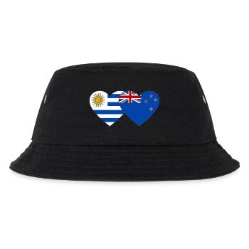 Uruguay Nouvelle-Zélande Drapeau Coeur - Bob Enfant - noir - Devant