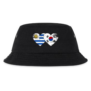 Uruguay Corée du Sud Drapeau Coeur Utilisé - Bob Enfant - noir - Devant
