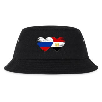 Russie Égypte Drapeau Mains Coeur Forme Utilisé - Bob Enfant - noir - Devant