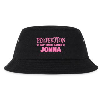 Frauenname Jonna - Kinder Bucket Hat - Schwarz - Vorne