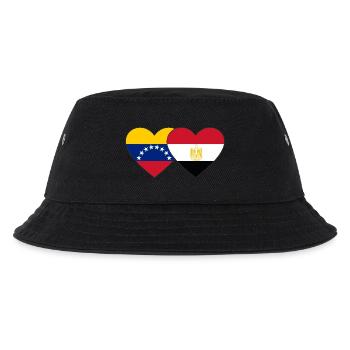 Venezuela Ägypten Flagge Hände Herzform - Kinder Bucket Hat - Schwarz - Vorne