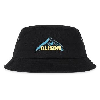 Alison als Frauenname - Kinder Bucket Hat - Schwarz - Vorne