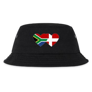 Afrique du Sud Danemark drapeau coeur forme - Bob Enfant - noir - Devant