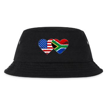 États-Unis Afrique du Sud drapeau coeur forme utilisé - Bob Enfant - noir - Devant
