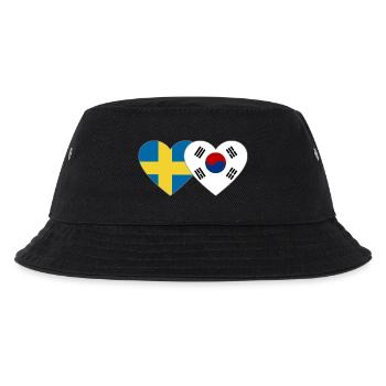 Suède Corée du Sud Drapeau Coeur - Bob Enfant - noir - Devant
