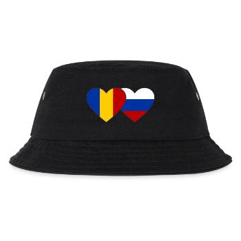 Roumanie Russie Drapeau Coeur - Bob Enfant - noir - Devant