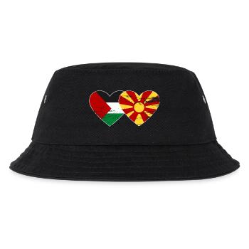 Palestine Macedonia flag used - Kids’ Bucket Hat - black - Front