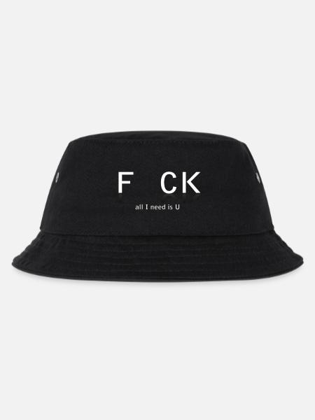 Provokante Textgestaltung mit Slogan - Kinder Bucket Hat - Schwarz