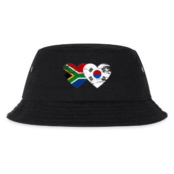 Afrique du Sud Drapeau de la Corée du Sud Coeur - Bob Enfant - noir - Devant