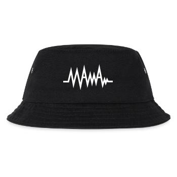 Mama EKG Geschenk Idee, Schwangerschaft Herzschlag - Kinder Bucket Hat - Schwarz - Vorne