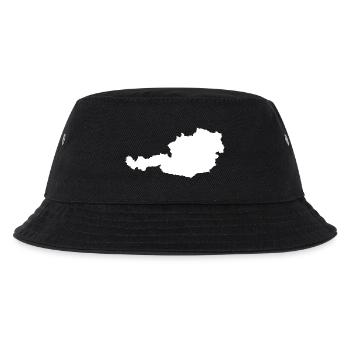 Österreich Kontur-Design auf Textilien - Kinder Bucket Hat - Schwarz - Vorne