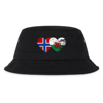 Cœur du drapeau norvégien du pays de Galles utilisé - Bob Enfant - noir - Devant