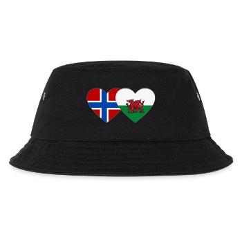 Cœur du drapeau du Pays de Galles de Norvège - Bob Enfant - noir - Devant
