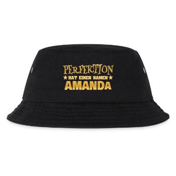 Amanda als Frauenname - Kinder Bucket Hat - Schwarz - Vorne