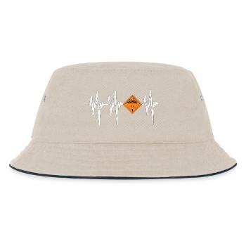 Heartbeat Pyro Danger - Kids’ Bucket Hat - ecru/navy - Front