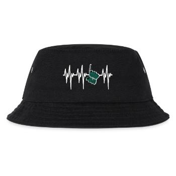 Heartbeat Knallfrosch Pyro Silvester Feuerwerk - Kinder Bucket Hat - Schwarz - Vorne
